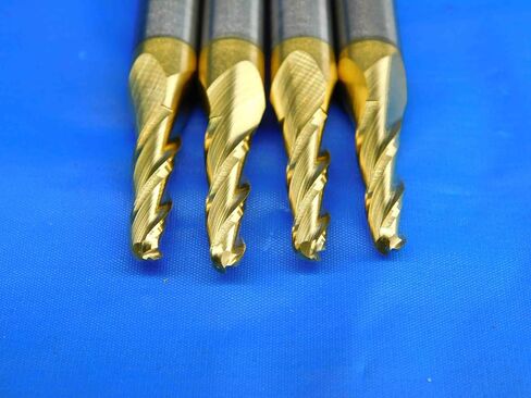 M & J Tooling LLC 4PCS New 3 Degree 5/32-5/16 O.D. 3/4 LOC TiN Coated Tapered Carbide END Mill - BR3632BR3 in Saudi Arabia