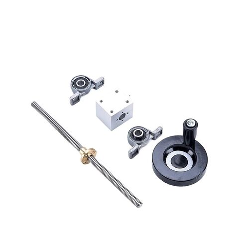 Ball Screw, Linear Motion Ball Screw Handwheel Lead Guide Rail Screw T12 Lead Screw 12mm 100mm-600mm + Vertical Bracket(450mm) in Saudi Arabia