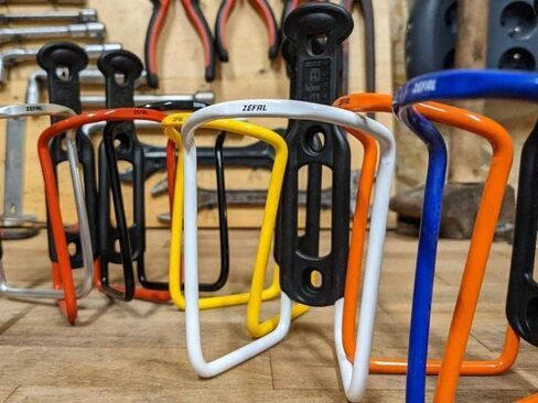 ZEFAL Pack Alu Plast 124 - Twin Pack Bicycle Bottle Cage - Aluminium Bottle Holder for All Types of Bikes - Lightweight and Durable - Yellow in Saudi Arabia