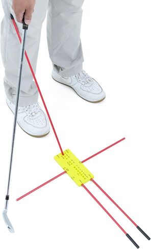 Golf Swing Training Aid - Durable Alignment Stick Golf Training Aid with Lanyard, Golf Swing Trainer with Ball Positioning, Rotational & Striking Drills in Saudi Arabia