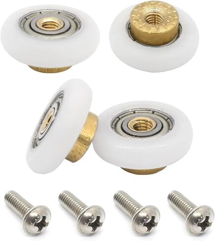 4pcs Shower Door Rollers Pulley Sliding Door Wheels Bathroom Accessories 20mm-27mm(27mm) in Saudi Arabia