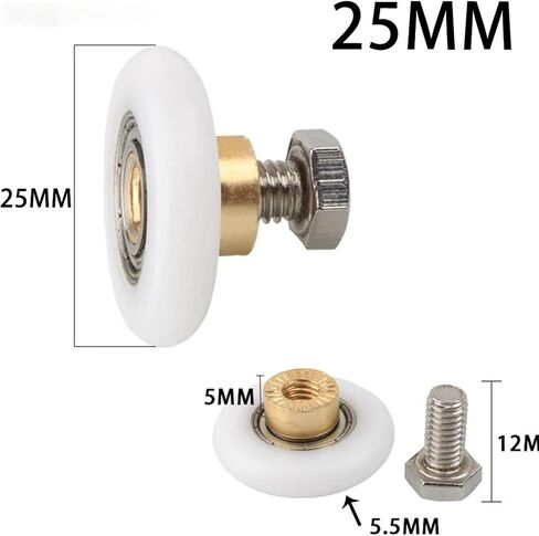4pcs Shower Door Rollers Pulley Sliding Door Wheels Bathroom Accessories 20mm-27mm(27mm) in Saudi Arabia