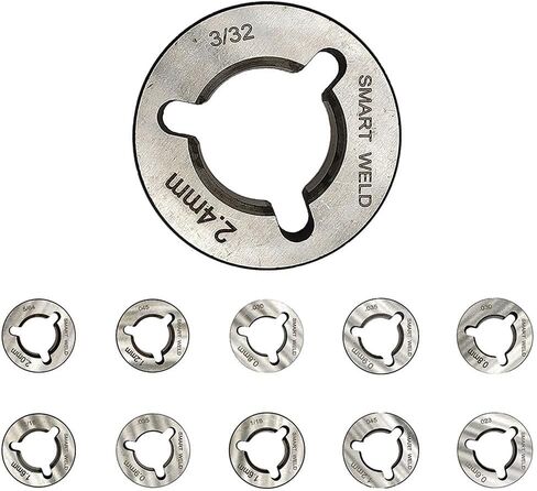 Drive Roller Wheel Relacemnet v Groove Design Fit لـ Miller A-RC MIG Machine Machine CLA-RKE SIP MIG100/130/160/180/200 023 .030 .035 .045 KNURLED V U GROOVE LINE (#7) in Saudi Arabia