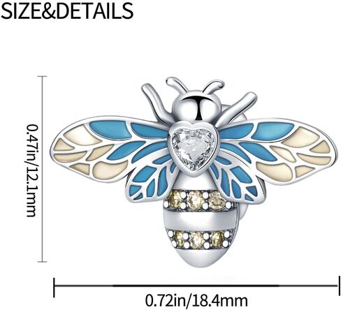 Pandach 925 سحر الفضة الاسترليني للبراهيت والقرعة حبة قلادة مع 5A Zirconia Stones ، هدايا المجوهرات للنساء in Kuwait