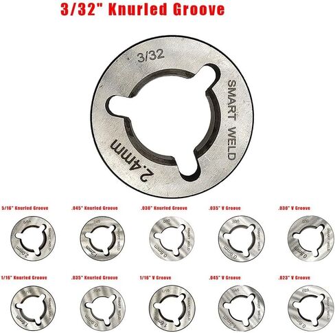 Drive Roller Wheel Relacemnet v Groove Design Fit لـ Miller A-RC MIG Machine Machine CLA-RKE SIP MIG100/130/160/180/200 023 .030 .035 .045 KNURLED V U GROOVE LINE (#7) in Saudi Arabia
