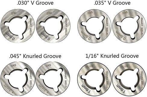 Drive Roller Wheel Relacemnet v Groove Design Fit لـ Miller A-RC MIG Machine Machine CLA-RKE SIP MIG100/130/160/180/200 023 .030 .035 .045 KNURLED V U GROOVE LINE (#7) in Saudi Arabia