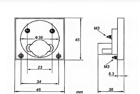 91C4 DC Ammeter 75mV, Size 45 * 45mm.(200mA) in Saudi Arabia