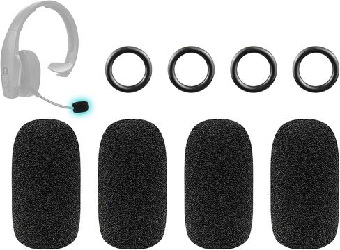 Soulwit 4pcs Foam Microphone Foam Cover Filter for Blueparrott B250xt/B350xt/B450xt/B550xt/B650xt/C400xt/S450xt/S650xt ، in Saudi Arabia