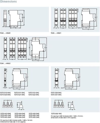 Siemens 5SJ41117HG42 Miniature Circuit Breaker, UL 489 Rated, 1 Pole Breaker, 5 Ampere Maximum, Tripping Characteristic C, DIN Rail Mounted, Type NSJ, 277 VAC, 60 VDC in Saudi Arabia