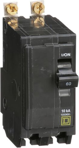Square D Bolt On Circuit Breaker, 60 Amps, Number of Poles: 2, 120/240VAC AC Voltage Rating in Saudi Arabia