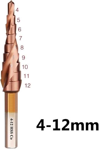 M35 Cobalt Step Drill 4-12/4-20/4-32mm High Speed ​​Steel Drill Bits Triangle Triangle Shank for Stainly Steel 1PCs (4-12 20 32mm (3pcs)) in Saudi Arabia