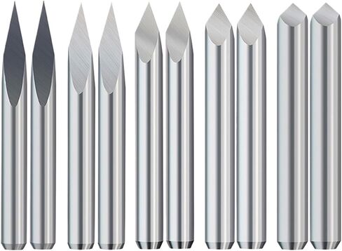 Milling Cutter 1/8 Inch Shank 3 Edge Engraving Bit CNC Router Bit Wood Milling Tool 10pcs 20/30/40/45/60/90 Degrees 1Pcs(3.175x0.1x45) in Saudi Arabia