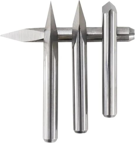 Milling Cutter 1/8 Inch Shank 3 Edge Engraving Bit CNC Router Bit Wood Milling Tool 10pcs 20/30/40/45/60/90 Degrees 1Pcs(3.175x0.1x45) in Saudi Arabia