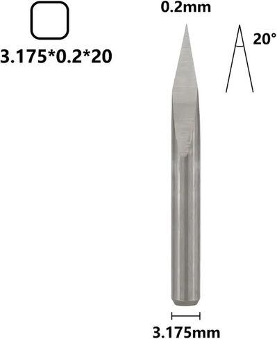 Milling Cutter 1/8 Inch Shank 3 Edge Engraving Bit CNC Router Bit Wood Milling Tool 10pcs 20/30/40/45/60/90 Degrees 1Pcs(3.175x0.1x45) in Saudi Arabia