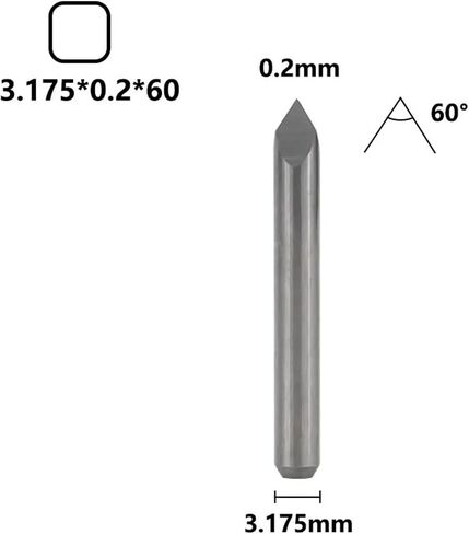Milling Cutter 1/8 Inch Shank 3 Edge Engraving Bit CNC Router Bit Wood Milling Tool 10pcs 20/30/40/45/60/90 Degrees 1Pcs(3.175x0.1x45) in Saudi Arabia