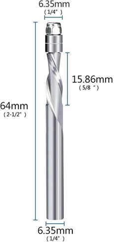 Up Cut Milling Cutter 1/4 1/2 Shank Carbide End Mill with Bearing for Woodworking Milling CNC Router Bit 1Pcs(12.7x31.75x98) in Saudi Arabia