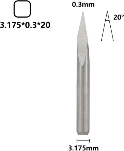 Milling Cutter 1/8 Inch Shank 3 Edge Engraving Bit CNC Router Bit Wood Milling Tool 10pcs 20/30/40/45/60/90 Degrees 1Pcs(3.175x0.1x45) in Saudi Arabia