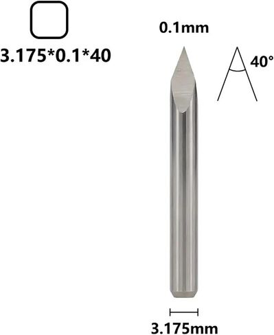 Milling Cutter 1/8 Inch Shank 3 Edge Engraving Bit CNC Router Bit Wood Milling Tool 10pcs 20/30/40/45/60/90 Degrees 1Pcs(3.175x0.1x45) in Saudi Arabia