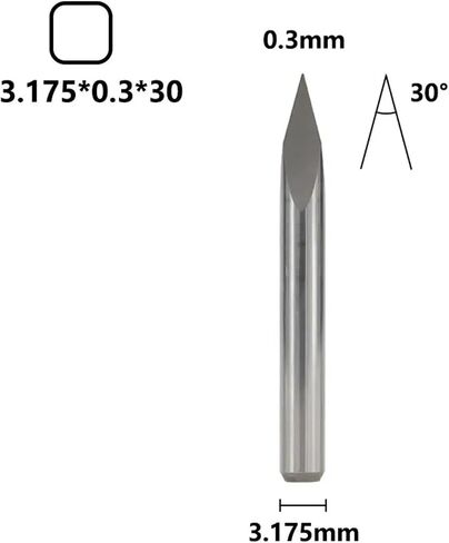 Milling Cutter 1/8 Inch Shank 3 Edge Engraving Bit CNC Router Bit Wood Milling Tool 10pcs 20/30/40/45/60/90 Degrees 1Pcs(3.175x0.1x45) in Saudi Arabia