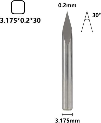 Milling Cutter 1/8 Inch Shank 3 Edge Engraving Bit CNC Router Bit Wood Milling Tool 10pcs 20/30/40/45/60/90 Degrees 1Pcs(3.175x0.1x45) in Saudi Arabia
