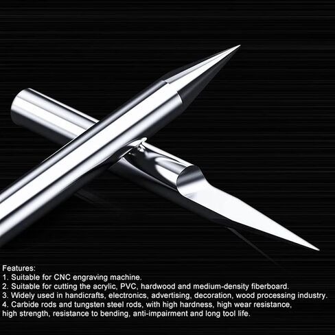 1PCS PCB Bit 4mm 4mm Shank tilted 0.1-0.5mm v شكل النحت بتات CNC BET LEND LEND LEND LIGHTORDING (10DX0.2) in Saudi Arabia