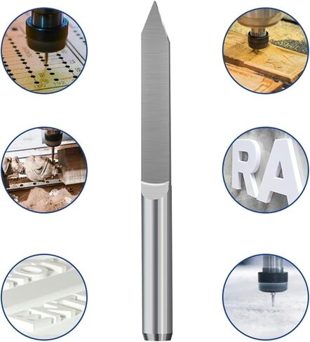 1PCS PCB Bit 4mm 4mm Shank tilted 0.1-0.5mm v شكل النحت بتات CNC BET LEND LEND LEND LIGHTORDING (10DX0.2) in Saudi Arabia