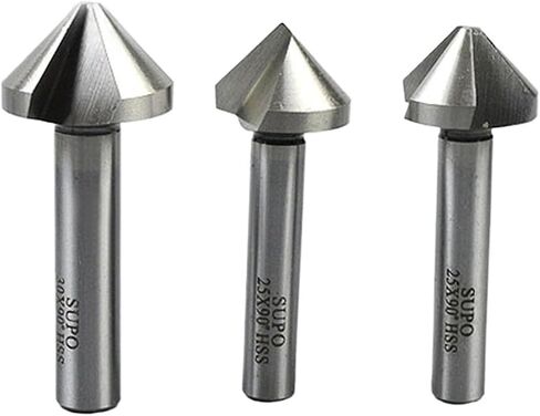 4.5-60mm HSS 3 Flute 90 درجة شابك Cramfer Bits (4.5/5/6.3/8.3/10.4/12.4/14/16.5/18/20.5/23/35/35/45/45/50/60mm) 1pcs (30mm) in Saudi Arabia