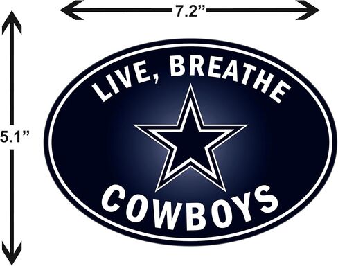 Siskiyou Sports NFL Dallas Cowboys Live-Breath Auto Secal ، ألوان الفريق ، مقاس واحد in Saudi Arabia