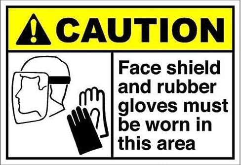 Eye And Hand Protection Must Be Worn Caution Oshaansi Aluminum Metal Sign Wall Decor 8x12 Inch in Saudi Arabia