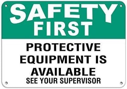 Protective Clothing Required In This Area Caution Oshaansi Aluminum Metal Sign Wall Decor 8x12 Inch in Kuwait