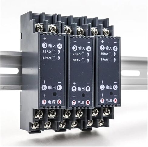 1PCS مقاومة مرسل الإرسال العزل الجهد الحالي 4-20MA محول 25.4x108x47mm (12VDC ، 0-1KOHM إلى 4-20MA_0-5V) in Kuwait