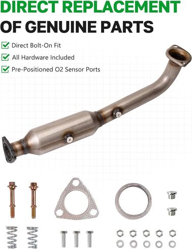 Front Catalytic Converter Kit Compatible with 2014-2018 Nissan Altima, 2013 Nissan Altima Sedan, 2014-2017 Nissan Rogue, 2.5L Replaces 16694, E.P.A. Compliant in Kuwait