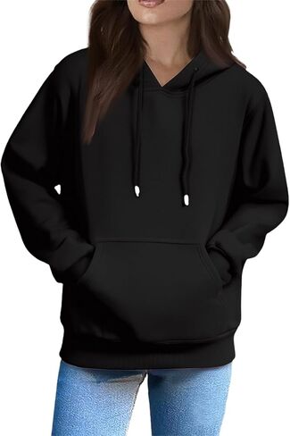 هوديز كبيرة الحجم للنساء Y2K pullover بالإضافة إلى بلوزات مقنعين بحجم مع جيوب تسقط أزياء 2025 سترات الصوف غير الرسمية in Saudi Arabia