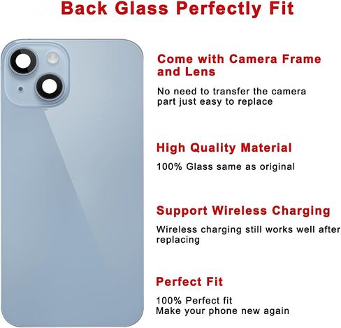 Rear Back Glass Replacement for iPhone 16 Pro Max 6.9-inches with Reparing Tool Kit and All Necessary Parts (Black Titanium) in Kuwait