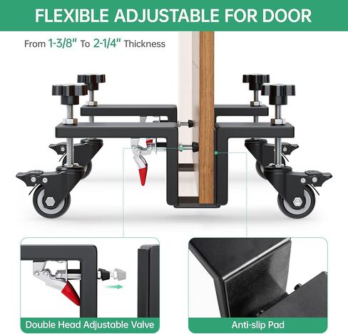 تثبيت الباب dolly-مجموعة أدوات تثبيت الباب 2 PCS مع مستوى الروح ، لوحة الباب الثقيلة Dolly لمدة 1-3/8 "إلى 2-1/4" in Saudi Arabia