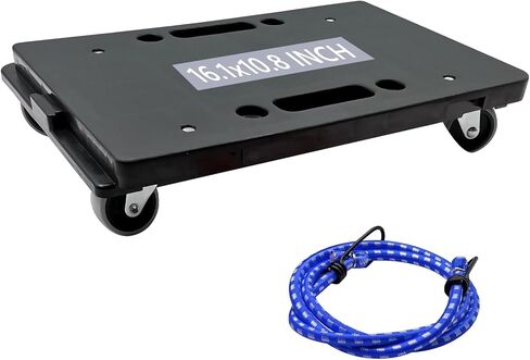 الأثاث dolly ، محرك الأثاث المحمول مع 4 عجلات ثقيلة Dolly Dolly لنقل الأثاث 440 رطلا سعة التصميم dolly cart (1 ، الأسود) in Kuwait