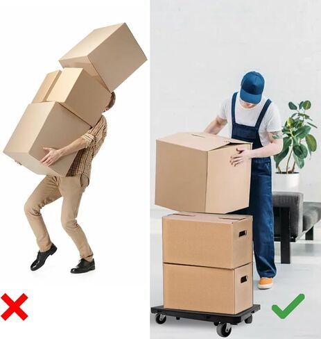 الأثاث dolly ، محرك الأثاث المحمول مع 4 عجلات ثقيلة Dolly Dolly لنقل الأثاث 440 رطلا سعة التصميم dolly cart (1 ، الأسود) in Kuwait