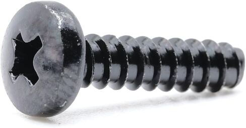 ReplacementScrews ST4 x 16mm Metric Coarse Thread Self Tapping Screws (4mm Diameter, 16mm Length, Blunt Tip) Pan Head Phillips Drive - Black Oxide (Pack of 5) in Saudi Arabia
