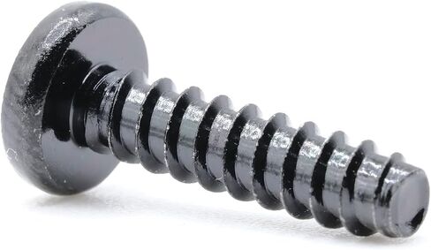 ReplacementScrews ST4 x 16mm Metric Coarse Thread Self Tapping Screws (4mm Diameter, 16mm Length, Blunt Tip) Pan Head Phillips Drive - Black Oxide (Pack of 5) in Saudi Arabia