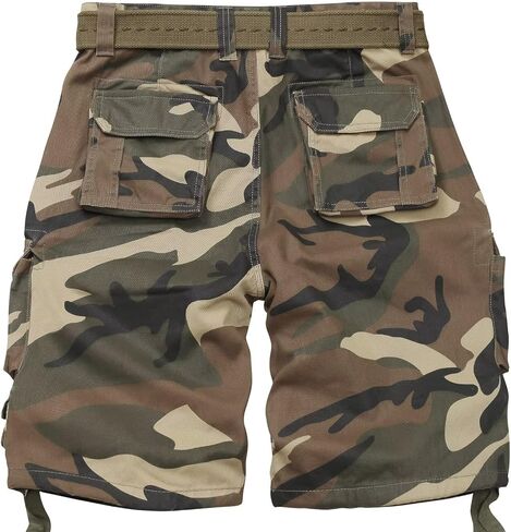 Cargo Short for Men, Camo Hiking Shorts, Relaxed Fit Casual Work Bermuda Short with Multi Pockets 5521 C29 Camo 33 in Kuwait
