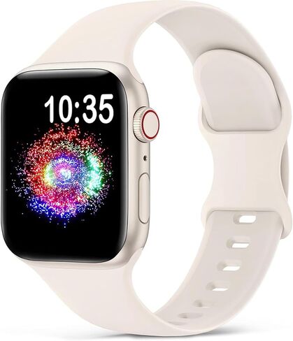 TreasureMax Sport Band Compatible with Apple Watch Bands 38mm 40mm 41mm 42mm 44mm 45mm 46mm 49mm White, Soft Silicone Strap Compatible for Apple Watch Series 11 10 9 Ultra SE 8 7 6 5 4 3 Men Women in Kuwait