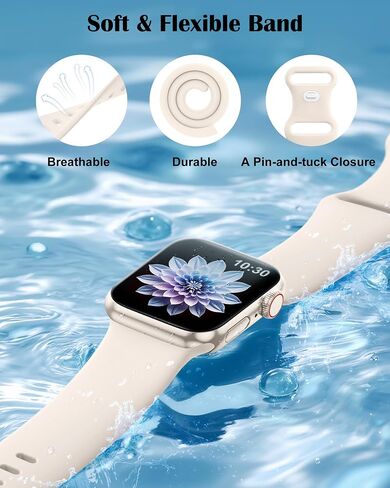 TreasureMax Sport Band Compatible with Apple Watch Bands 38mm 40mm 41mm 42mm 44mm 45mm 46mm 49mm White, Soft Silicone Strap Compatible for Apple Watch Series 11 10 9 Ultra SE 8 7 6 5 4 3 Men Women in Kuwait