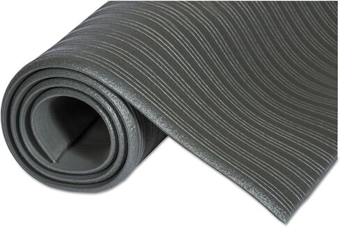 CROWN MATS & MATTING FL2436GY Ribbed Vinyl Anti-Fatigue Mat, 24 x 36, Gray in Saudi Arabia