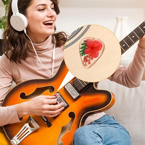 5 قطع من اختيارات الغيتار زهرة ، راتنج زهرة مجففة يختار الغيتار ثقيلًا يدويًا غيتارًا ملونًا ، فنان الفنانين الغيتار للباس الكهربائي ، قيثارة الجيتار الصوتية ، 5 أنماط مثلث كلاسيكي in Saudi Arabia