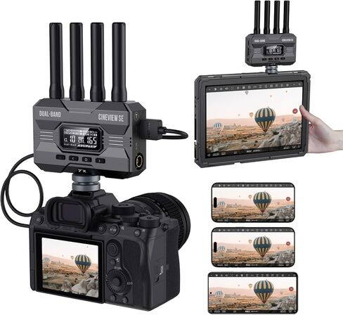 اكسون جهاز ارسال واستقبال HDMI لاسلكي اس اي من سينفيو، نقل ثنائي النطاق، نطاق 1200 قدم/350 متر، وقت استجابة 0.05 ثانية و1080 بيكسل HD فيديو اتش دي ام اي واس دي اي، يدعم 4 اجهزة in Kuwait