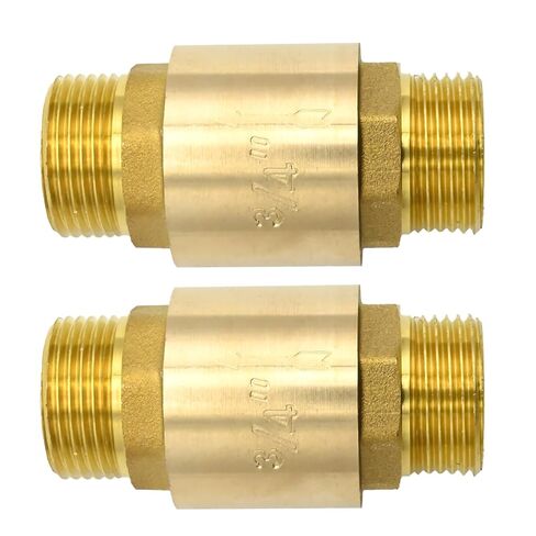 MDEOOSKY 2 PCS صمام فحص النحاس ، 3/4 "خيط الذك in Saudi Arabia