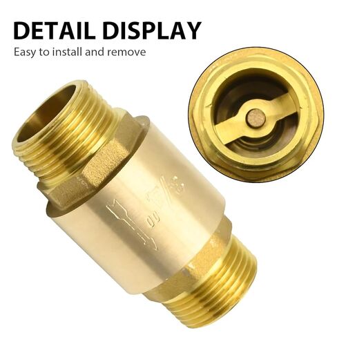 MDEOOSKY 2 PCS صمام فحص النحاس ، 3/4 "خيط الذك in Saudi Arabia