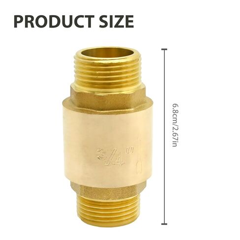 MDEOOSKY 2 PCS صمام فحص النحاس ، 3/4 "خيط الذك in Saudi Arabia