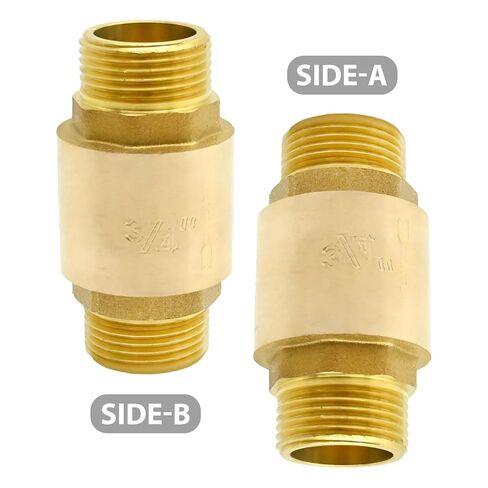 MDEOOSKY 2 PCS صمام فحص النحاس ، 3/4 "خيط الذك in Saudi Arabia