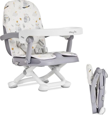 Dream On Me Munch N Go Booster Seat for Dining Table, Lightweight Compact Fold Travel Booster Seat, 3-in-1 Convertible, Four Level Height Adjustment and Easy Tray Removal in Saudi Arabia